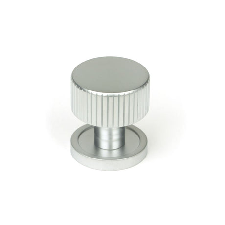 This is an image showing From The Anvil - Satin Chrome Judd Cabinet Knob - 25mm (Plain) available from T.H Wiggans Architectural Ironmongery in Kendal, quick delivery and discounted prices