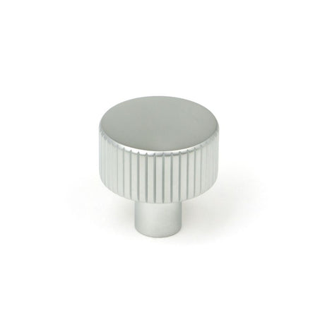 This is an image showing From The Anvil - Satin Chrome Judd Cabinet Knob - 25mm (No rose) available from T.H Wiggans Architectural Ironmongery in Kendal, quick delivery and discounted prices