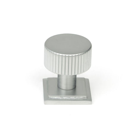 This is an image showing From The Anvil - Satin Chrome Judd Cabinet Knob - 25mm (Square) available from T.H Wiggans Architectural Ironmongery in Kendal, quick delivery and discounted prices