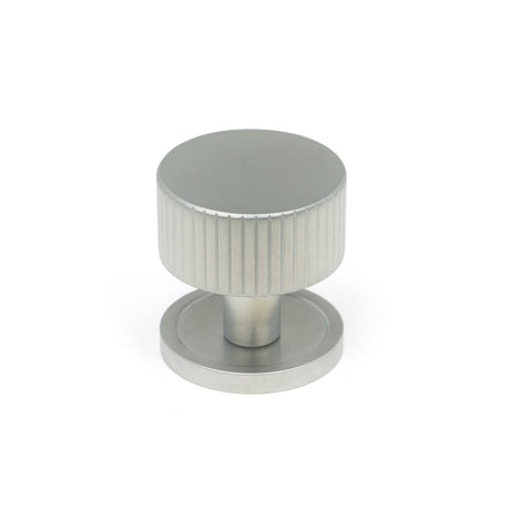 This is an image showing From The Anvil - Satin Chrome Judd Cabinet Knob - 32mm (Plain) available from T.H Wiggans Architectural Ironmongery in Kendal, quick delivery and discounted prices