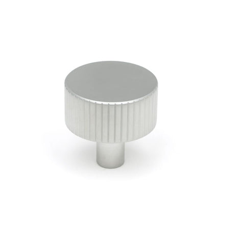 This is an image showing From The Anvil - Satin Chrome Judd Cabinet Knob - 32mm (No rose) available from T.H Wiggans Architectural Ironmongery in Kendal, quick delivery and discounted prices