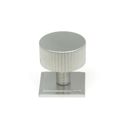This is an image showing From The Anvil - Satin Chrome Judd Cabinet Knob - 32mm (Square) available from T.H Wiggans Architectural Ironmongery in Kendal, quick delivery and discounted prices