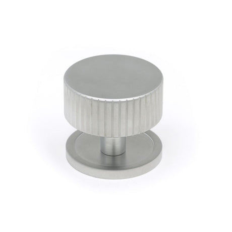 This is an image showing From The Anvil - Satin Chrome Judd Cabinet Knob - 38mm (Plain) available from T.H Wiggans Architectural Ironmongery in Kendal, quick delivery and discounted prices