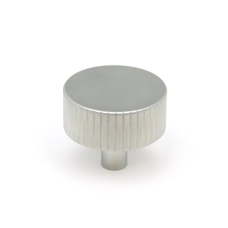 This is an image showing From The Anvil - Satin Chrome Judd Cabinet Knob - 38mm (No rose) available from T.H Wiggans Architectural Ironmongery in Kendal, quick delivery and discounted prices