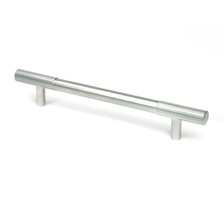 This is an image showing From The Anvil - Satin Chrome Judd Pull Handle - Medium available from T.H Wiggans Architectural Ironmongery in Kendal, quick delivery and discounted prices
