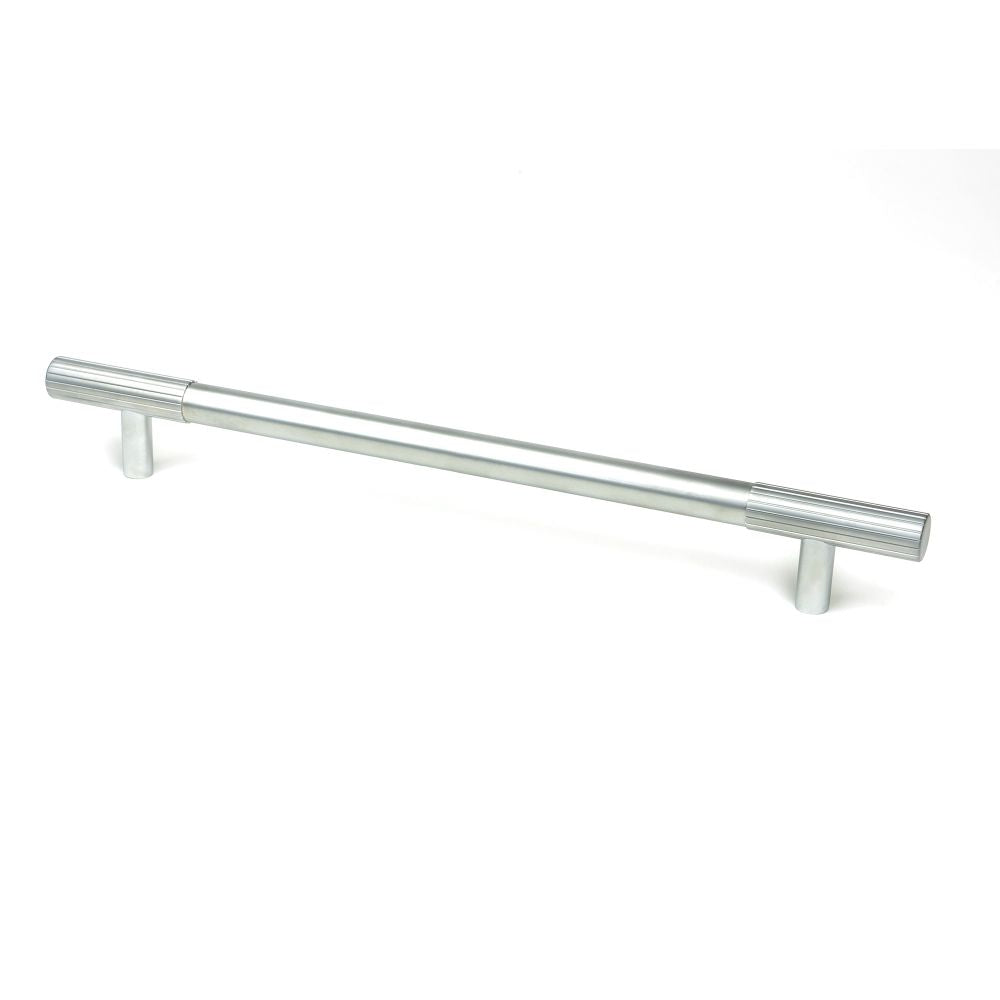 This is an image showing From The Anvil - Satin Chrome Judd Pull Handle - Large available from T.H Wiggans Architectural Ironmongery in Kendal, quick delivery and discounted prices