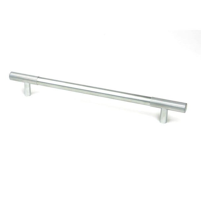 This is an image showing From The Anvil - Satin Chrome Judd Pull Handle - Large available from T.H Wiggans Architectural Ironmongery in Kendal, quick delivery and discounted prices