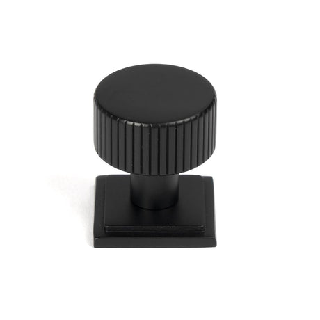 This is an image showing From The Anvil - Matt Black Judd Cabinet Knob - 25mm (Square) available from T.H Wiggans Architectural Ironmongery in Kendal, quick delivery and discounted prices