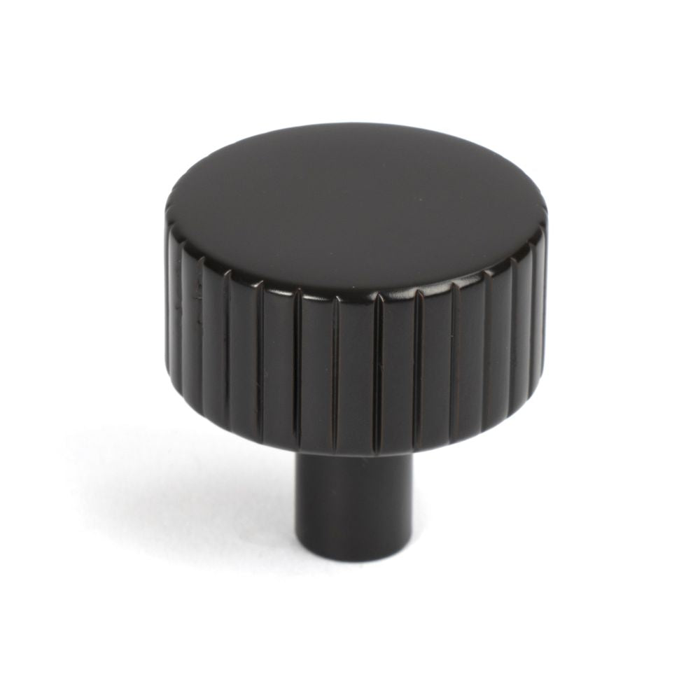 This is an image showing From The Anvil - Aged Bronze Judd Cabinet Knob - 32mm (No rose) available from T.H Wiggans Architectural Ironmongery in Kendal, quick delivery and discounted prices