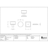 This is an image showing From The Anvil - Polished Bronze Kelso Cabinet Knob - 32mm (Square) available from trade door handles, quick delivery and discounted prices