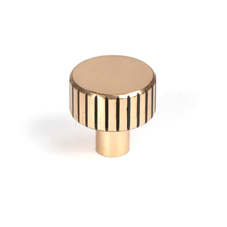 This is an image showing From The Anvil - Polished Bronze Judd Cabinet Knob - 25mm (No rose) available from T.H Wiggans Architectural Ironmongery in Kendal, quick delivery and discounted prices