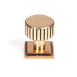 This is an image showing From The Anvil - Polished Bronze Judd Cabinet Knob - 25mm (Square) available from T.H Wiggans Architectural Ironmongery in Kendal, quick delivery and discounted prices