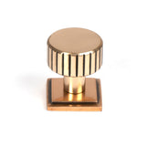 This is an image showing From The Anvil - Polished Bronze Judd Cabinet Knob - 25mm (Square) available from T.H Wiggans Architectural Ironmongery in Kendal, quick delivery and discounted prices