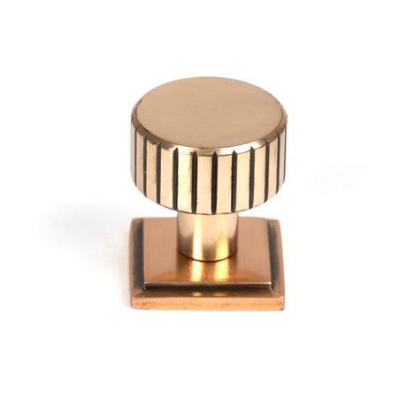 This is an image showing From The Anvil - Polished Bronze Judd Cabinet Knob - 25mm (Square) available from T.H Wiggans Architectural Ironmongery in Kendal, quick delivery and discounted prices