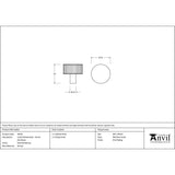 This is an image showing From The Anvil - Polished Bronze Judd Cabinet Knob - 32mm (No rose) available from trade door handles, quick delivery and discounted prices