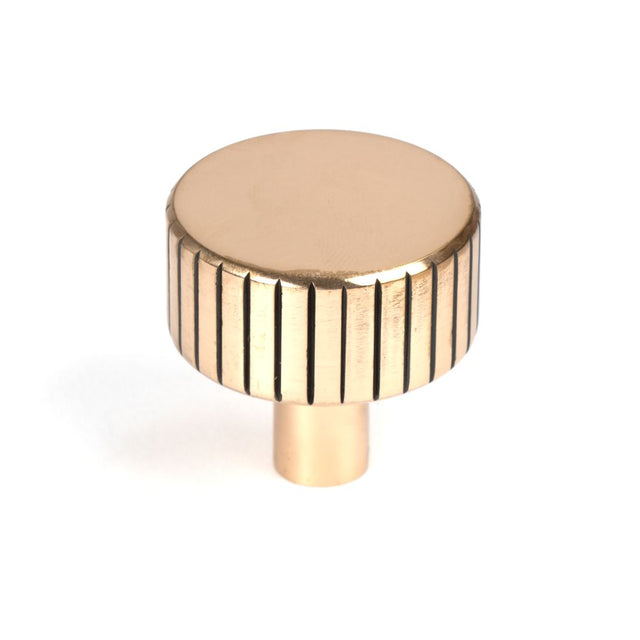 This is an image showing From The Anvil - Polished Bronze Judd Cabinet Knob - 32mm (No rose) available from T.H Wiggans Architectural Ironmongery in Kendal, quick delivery and discounted prices