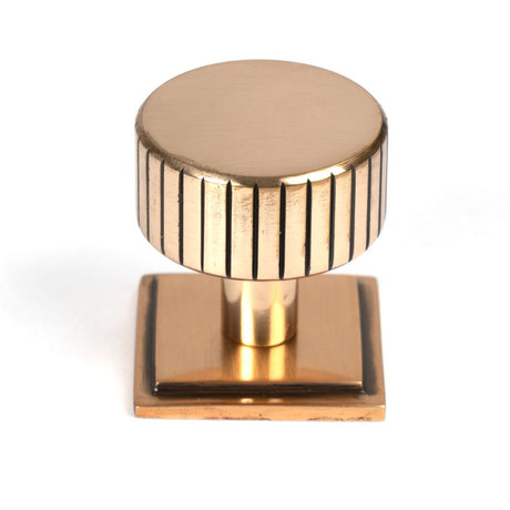 This is an image showing From The Anvil - Polished Bronze Judd Cabinet Knob - 32mm (Square) available from T.H Wiggans Architectural Ironmongery in Kendal, quick delivery and discounted prices