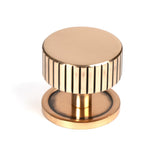 This is an image showing From The Anvil - Polished Bronze Judd Cabinet Knob - 38mm (Plain) available from T.H Wiggans Architectural Ironmongery in Kendal, quick delivery and discounted prices