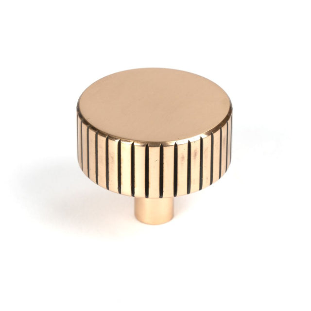 This is an image showing From The Anvil - Polished Bronze Judd Cabinet Knob - 38mm (No rose) available from T.H Wiggans Architectural Ironmongery in Kendal, quick delivery and discounted prices