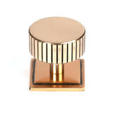 This is an image showing From The Anvil - Polished Bronze Judd Cabinet Knob - 38mm (Square) available from T.H Wiggans Architectural Ironmongery in Kendal, quick delivery and discounted prices