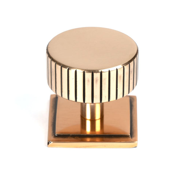 This is an image showing From The Anvil - Polished Bronze Judd Cabinet Knob - 38mm (Square) available from T.H Wiggans Architectural Ironmongery in Kendal, quick delivery and discounted prices