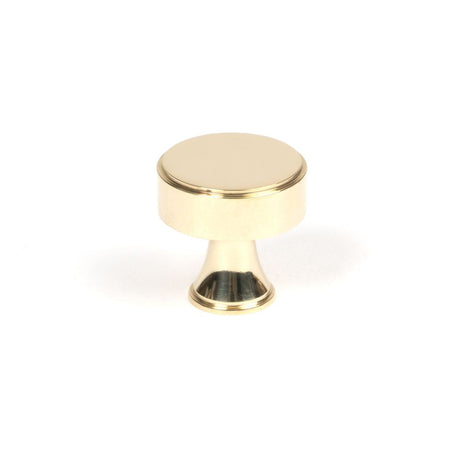 This is an image showing From The Anvil - Polished Brass Scully Cabinet Knob - 25mm available from T.H Wiggans Architectural Ironmongery in Kendal, quick delivery and discounted prices