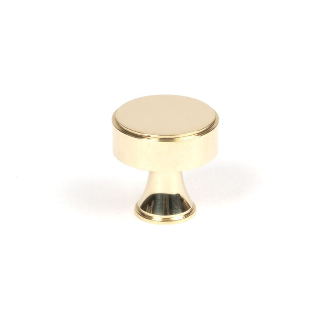 This is an image showing From The Anvil - Polished Brass Scully Cabinet Knob - 25mm available from T.H Wiggans Architectural Ironmongery in Kendal, quick delivery and discounted prices