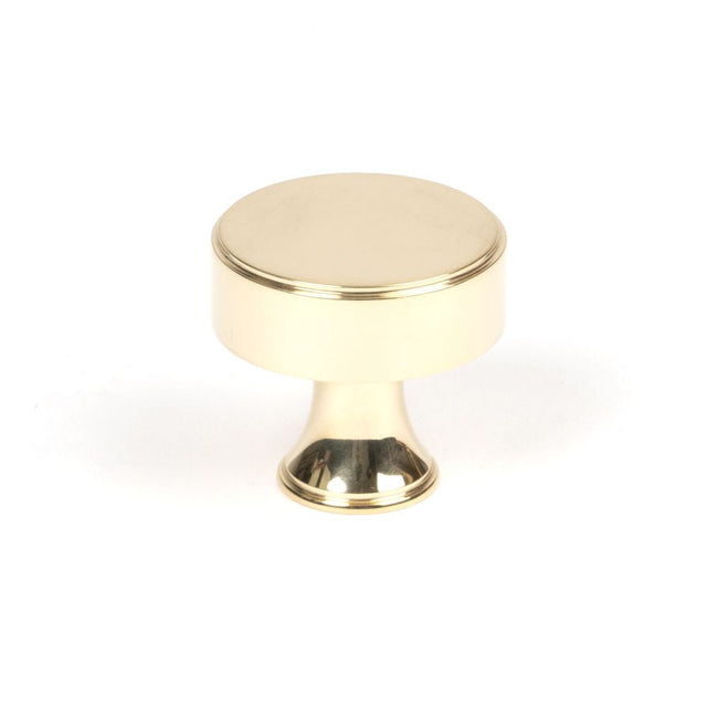 This is an image showing From The Anvil - Polished Brass Scully Cabinet Knob - 32mm available from T.H Wiggans Architectural Ironmongery in Kendal, quick delivery and discounted prices