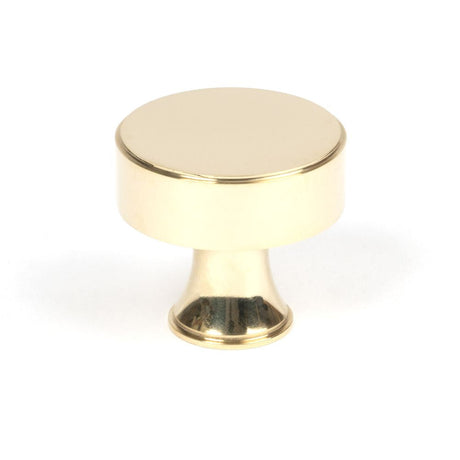 This is an image showing From The Anvil - Polished Brass Scully Cabinet Knob - 38mm available from T.H Wiggans Architectural Ironmongery in Kendal, quick delivery and discounted prices