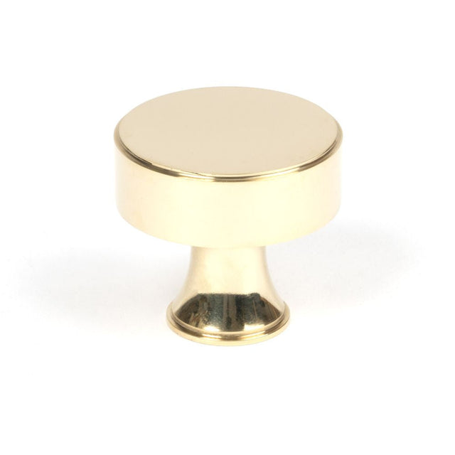 This is an image showing From The Anvil - Polished Brass Scully Cabinet Knob - 38mm available from T.H Wiggans Architectural Ironmongery in Kendal, quick delivery and discounted prices