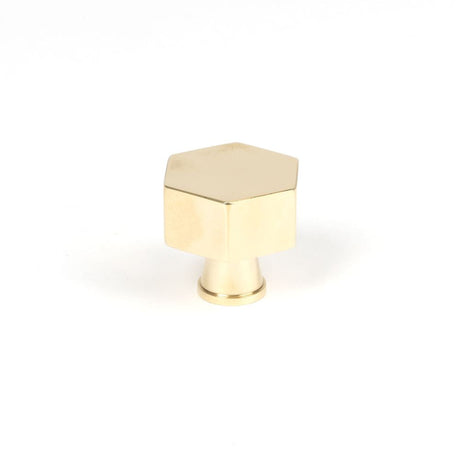 This is an image showing From The Anvil - Polished Brass Kahlo Cabinet Knob - 32mm available from T.H Wiggans Architectural Ironmongery in Kendal, quick delivery and discounted prices