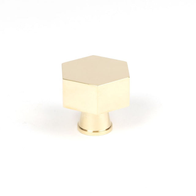 This is an image showing From The Anvil - Polished Brass Kahlo Cabinet Knob - 38mm available from T.H Wiggans Architectural Ironmongery in Kendal, quick delivery and discounted prices