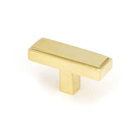 This is an image showing From The Anvil - Polished Brass Scully T-Bar available from T.H Wiggans Architectural Ironmongery in Kendal, quick delivery and discounted prices