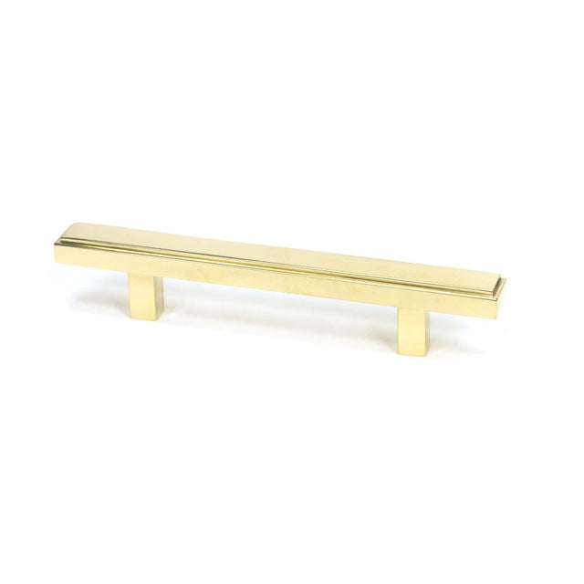 This is an image showing From The Anvil - Polished Brass Scully Pull Handle - Small available from T.H Wiggans Architectural Ironmongery in Kendal, quick delivery and discounted prices
