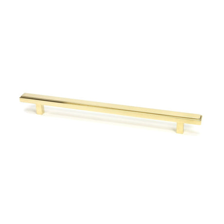 This is an image showing From The Anvil - Polished Brass Scully Pull Handle - Large available from T.H Wiggans Architectural Ironmongery in Kendal, quick delivery and discounted prices