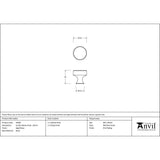 This is an image showing From The Anvil - Aged Brass Scully Cabinet Knob - 25mm available from trade door handles, quick delivery and discounted prices