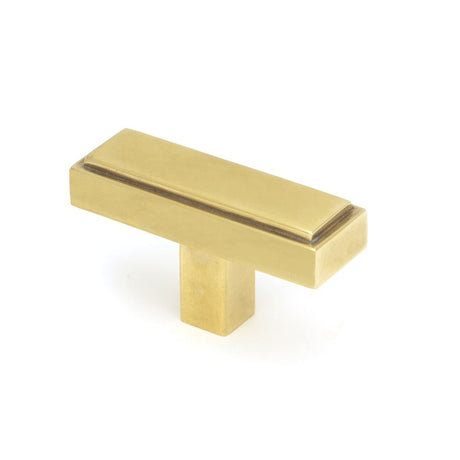 This is an image showing From The Anvil - Aged Brass Scully T-Bar available from T.H Wiggans Architectural Ironmongery in Kendal, quick delivery and discounted prices