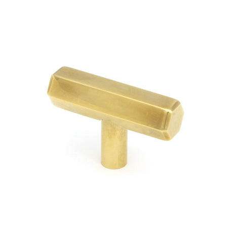 This is an image showing From The Anvil - Aged Brass Kahlo T-Bar available from T.H Wiggans Architectural Ironmongery in Kendal, quick delivery and discounted prices
