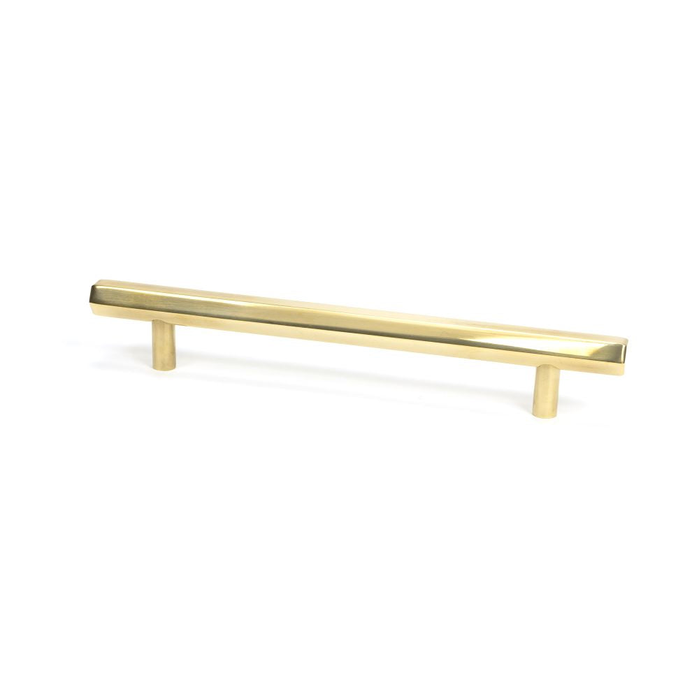 This is an image showing From The Anvil - Aged Brass Kahlo Pull Handle - Medium available from T.H Wiggans Architectural Ironmongery in Kendal, quick delivery and discounted prices