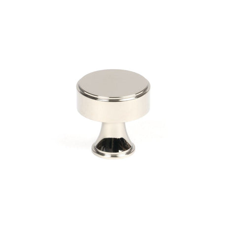 This is an image showing From The Anvil - Polished Nickel Scully Cabinet Knob - 25mm available from T.H Wiggans Architectural Ironmongery in Kendal, quick delivery and discounted prices