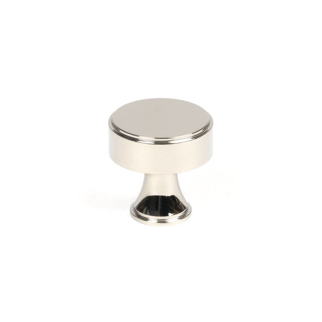 This is an image showing From The Anvil - Polished Nickel Scully Cabinet Knob - 25mm available from T.H Wiggans Architectural Ironmongery in Kendal, quick delivery and discounted prices