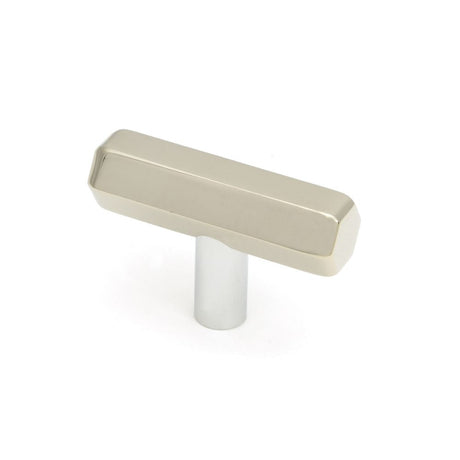 This is an image showing From The Anvil - Polished Nickel Kahlo T-Bar available from T.H Wiggans Architectural Ironmongery in Kendal, quick delivery and discounted prices