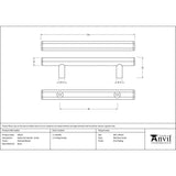 This is an image showing From The Anvil - Polished Nickel Kahlo Pull Handle - Small available from trade door handles, quick delivery and discounted prices