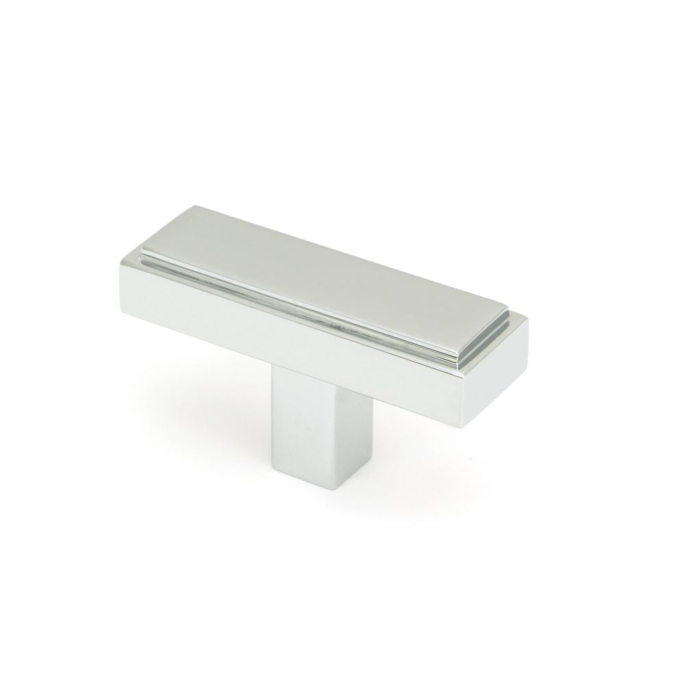 This is an image showing From The Anvil - Polished Chrome Scully T-Bar available from T.H Wiggans Architectural Ironmongery in Kendal, quick delivery and discounted prices