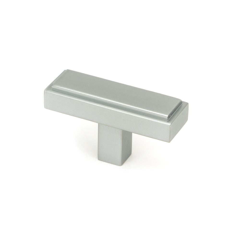 This is an image showing From The Anvil - Satin Chrome Scully T-Bar available from T.H Wiggans Architectural Ironmongery in Kendal, quick delivery and discounted prices