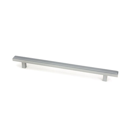 This is an image showing From The Anvil - Satin Chrome Scully Pull Handle - Large available from T.H Wiggans Architectural Ironmongery in Kendal, quick delivery and discounted prices