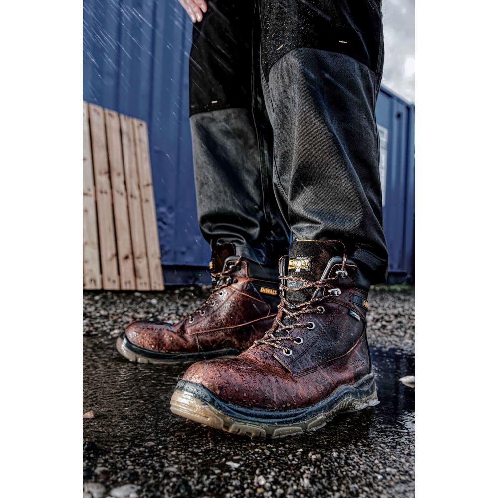 This is an image of DeWalt - Tan 6'' Waterproof Safety Boot Titanium Tan 11 available to order from T.H Wiggans Architectural Ironmongery in Kendal, quick delivery and discounted prices.