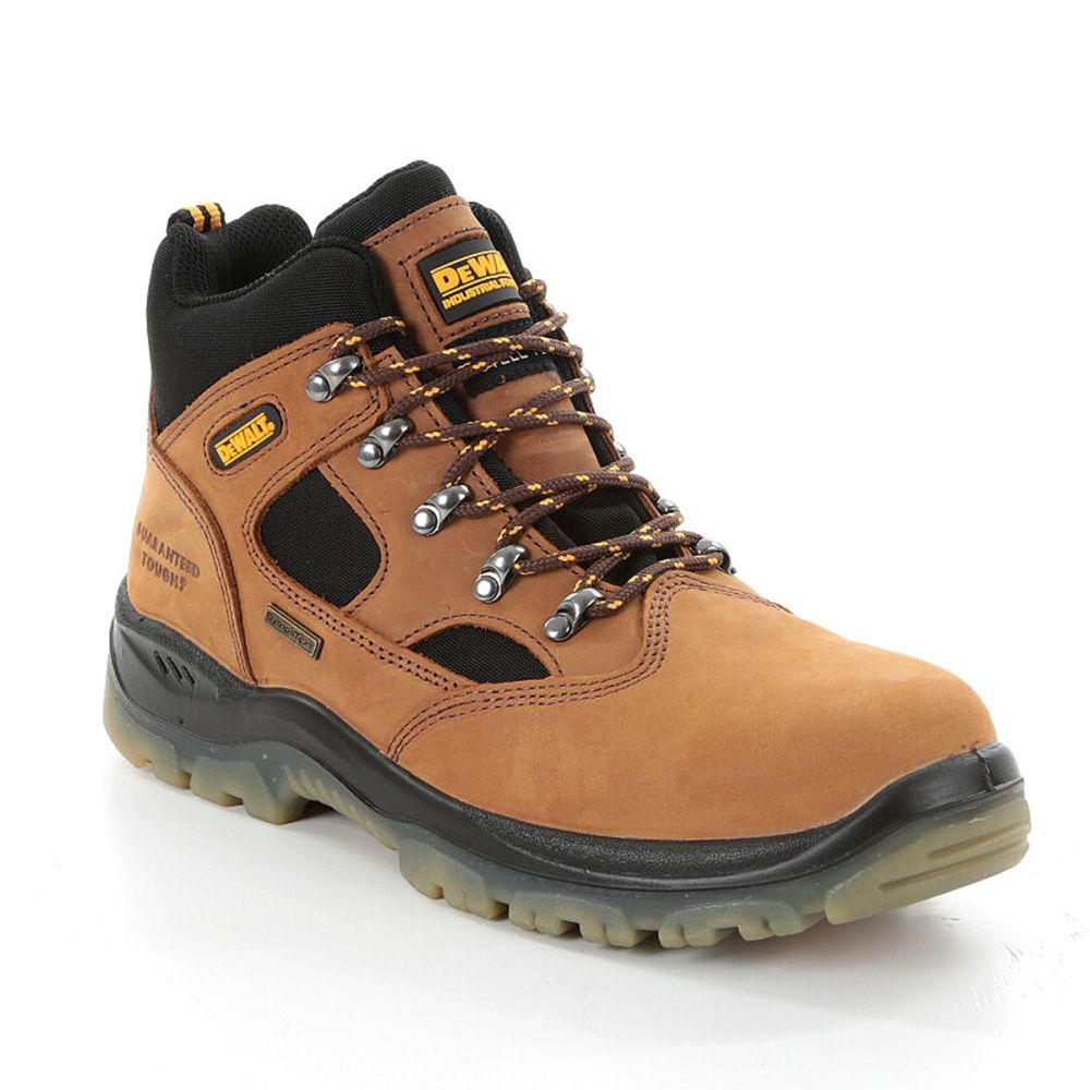 This is an image of DeWalt - Brown Waterproof Safety Hiker Challenger Brown 10 available to order from T.H Wiggans Architectural Ironmongery in Kendal, quick delivery and discounted prices.