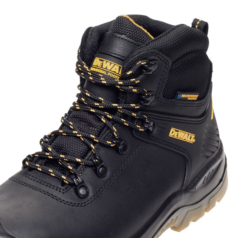 This is an image of DeWalt - Waterproof Safety Hiker Newark Black 11 available to order from T.H Wiggans Architectural Ironmongery in Kendal, quick delivery and discounted prices.