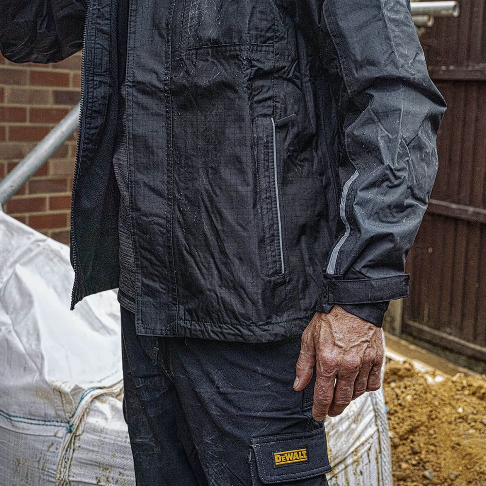 This is an image of DeWalt - Lightweight Waterproof Jacket Storm L available to order from T.H Wiggans Architectural Ironmongery in Kendal, quick delivery and discounted prices.